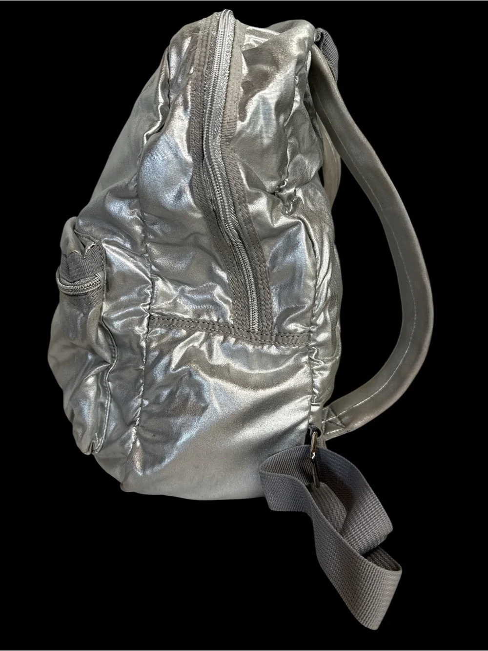 GO Cynthia Rowley Silver Metallic Backpack